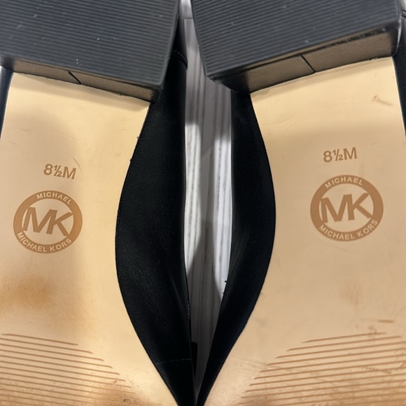 Michael Michael Kors black leather penny loafers with small block heel sz 8.5 - Picture 10 of 10